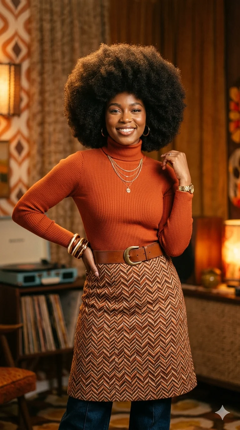 70s Afro Style: Powerful Retro Hair Secrets Revealed showing bold natural afro hairstyle with vintage fashion and confident expression