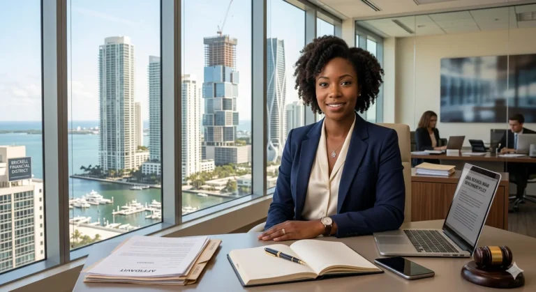Cristy Garcia Paralegal Miami: Powerful Facts Revealed featuring a confident legal professional working in a modern office with documents