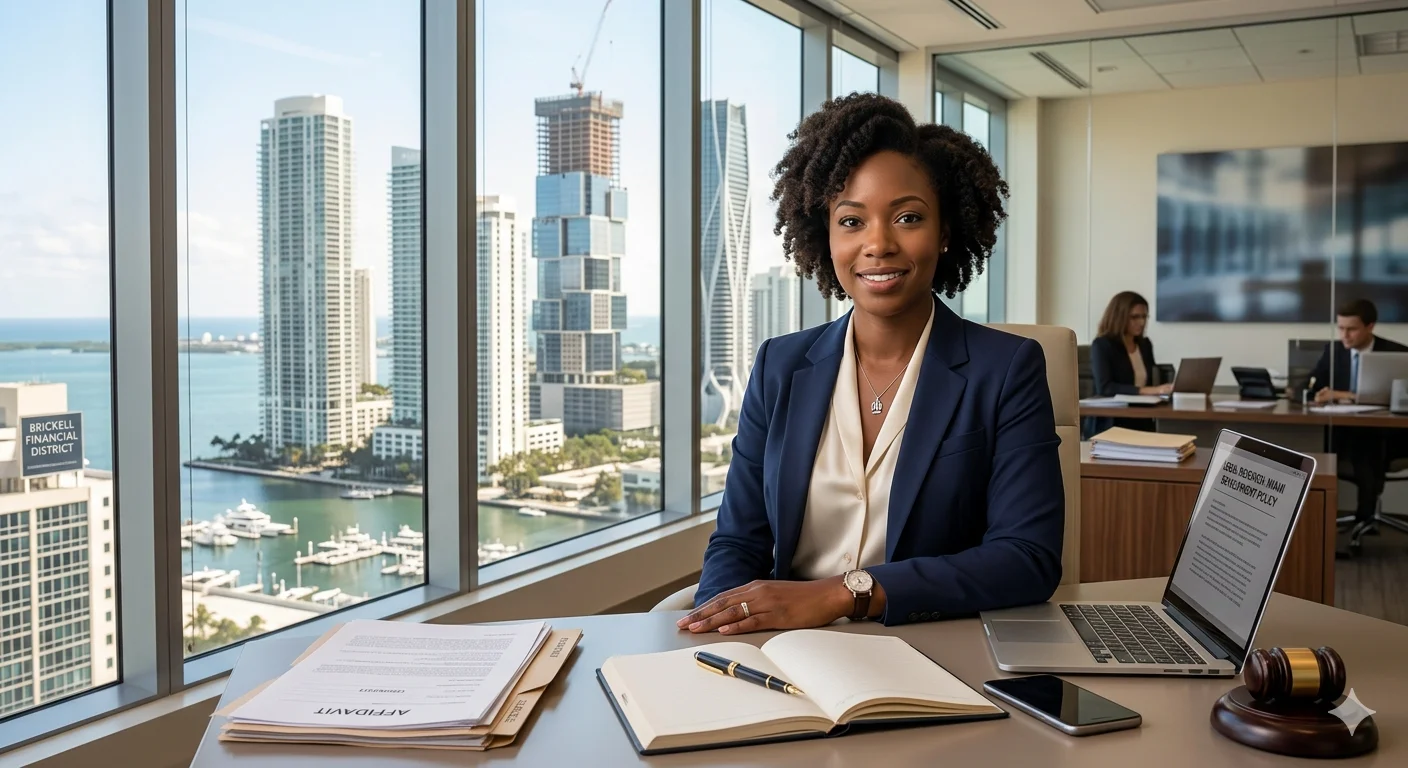 Cristy Garcia Paralegal Miami: Powerful Facts Revealed featuring a confident legal professional working in a modern office with documents