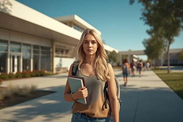 Student walking outdoors near campus setting representing Elaina Pan Monta Vista High School search curiosity context.