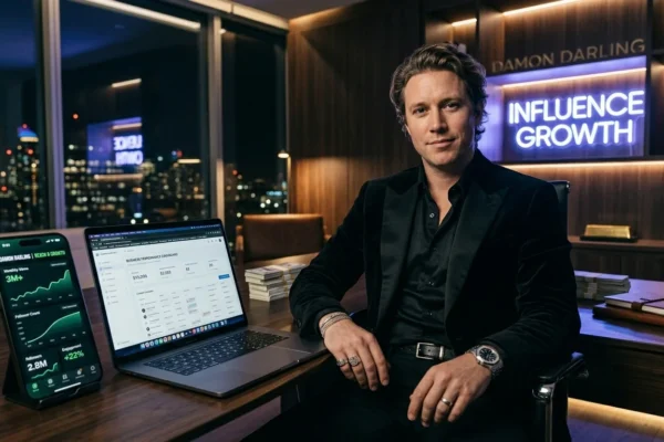 Damon Darling net worth overview showing his luxury lifestyle, online earnings, and digital success journey