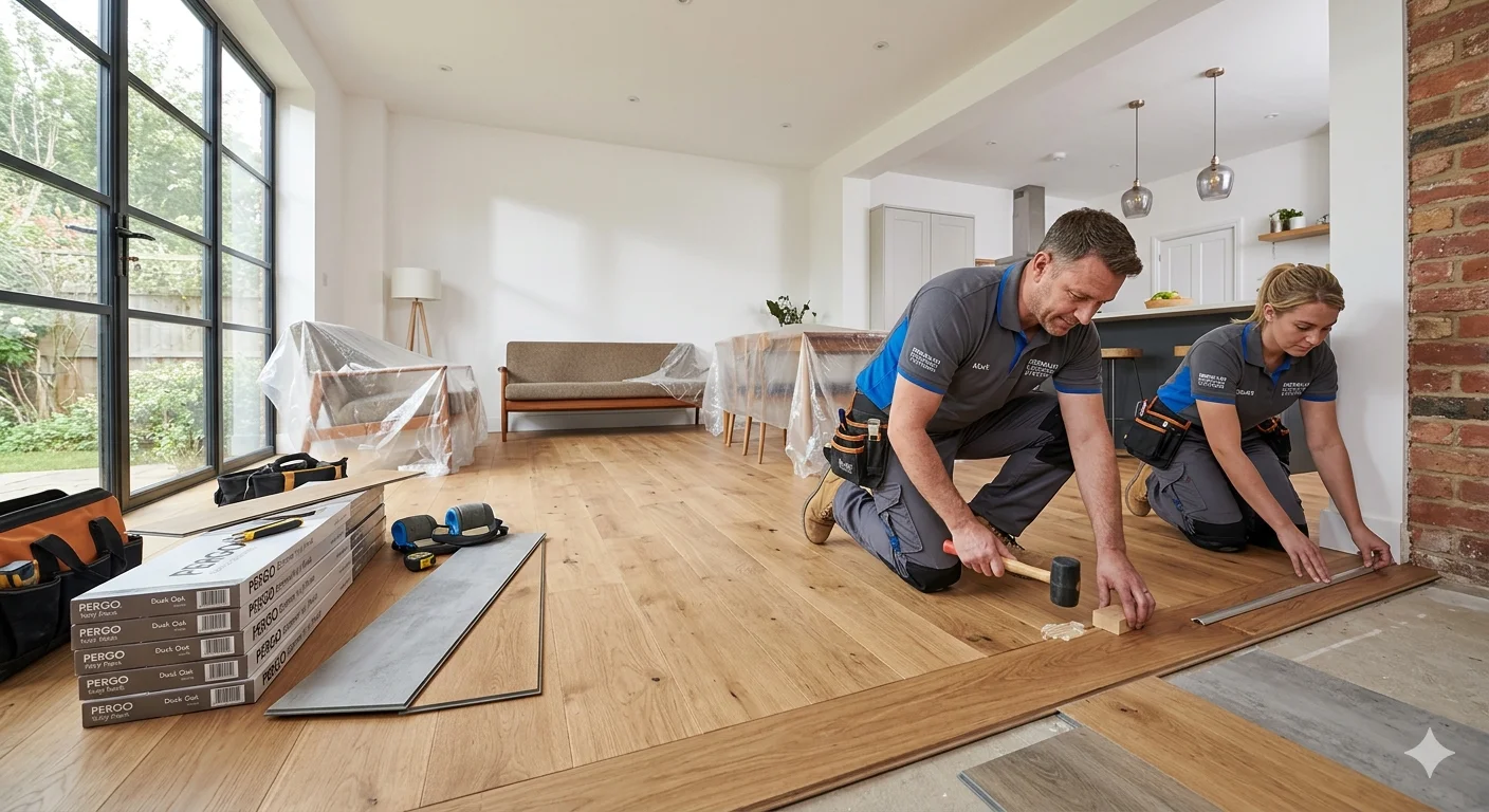 epicfloors.us flooring project showing modern home interior with professional installation of stylish hardwood and vinyl floors in progress