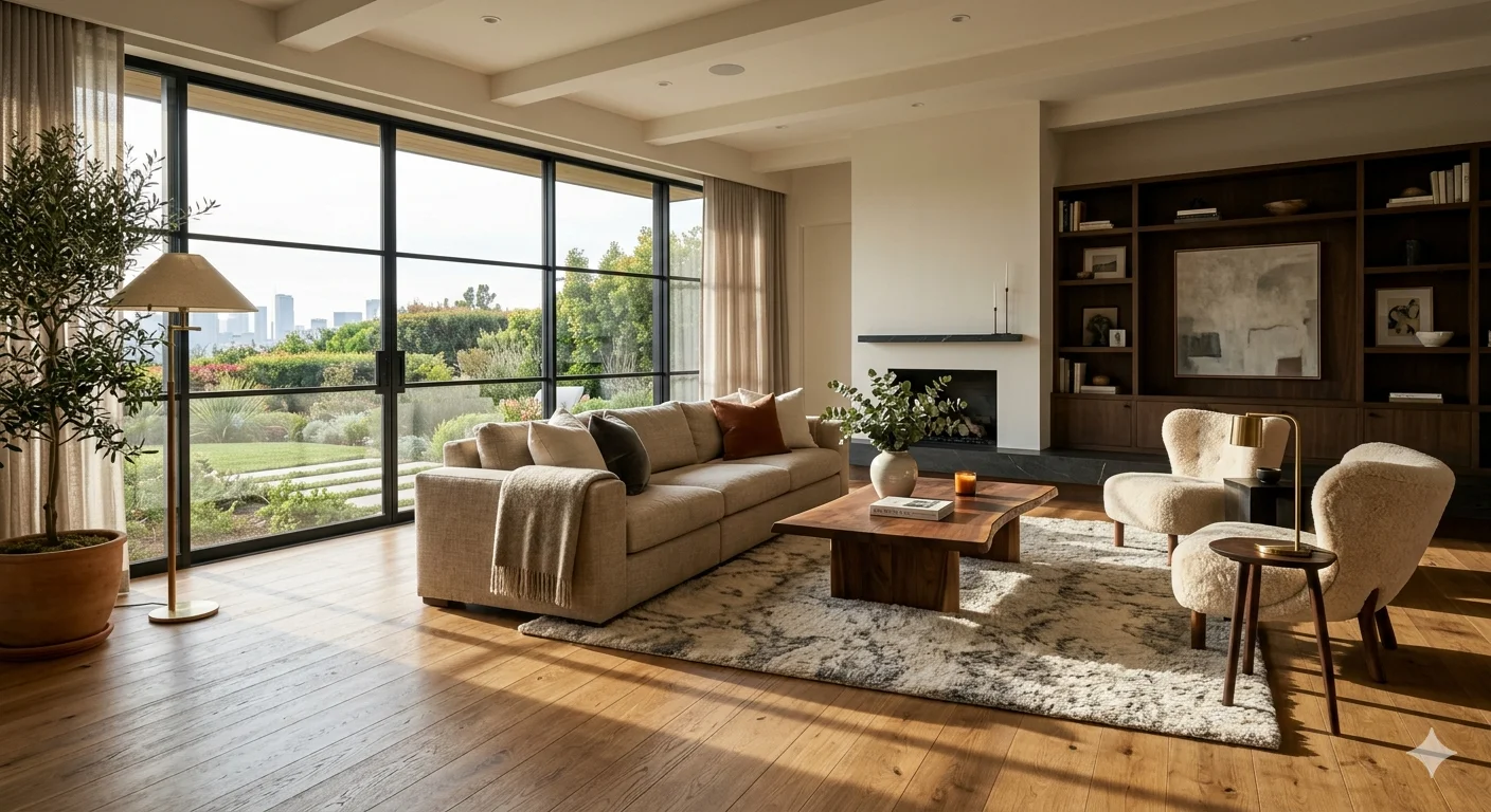 Modern luxury living room featuring stylish wooden flooring inspired by epicfloors.us home design trends.