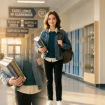 Katy Davis Suffield High review showing an inspiring student portrait inside a modern academic environment