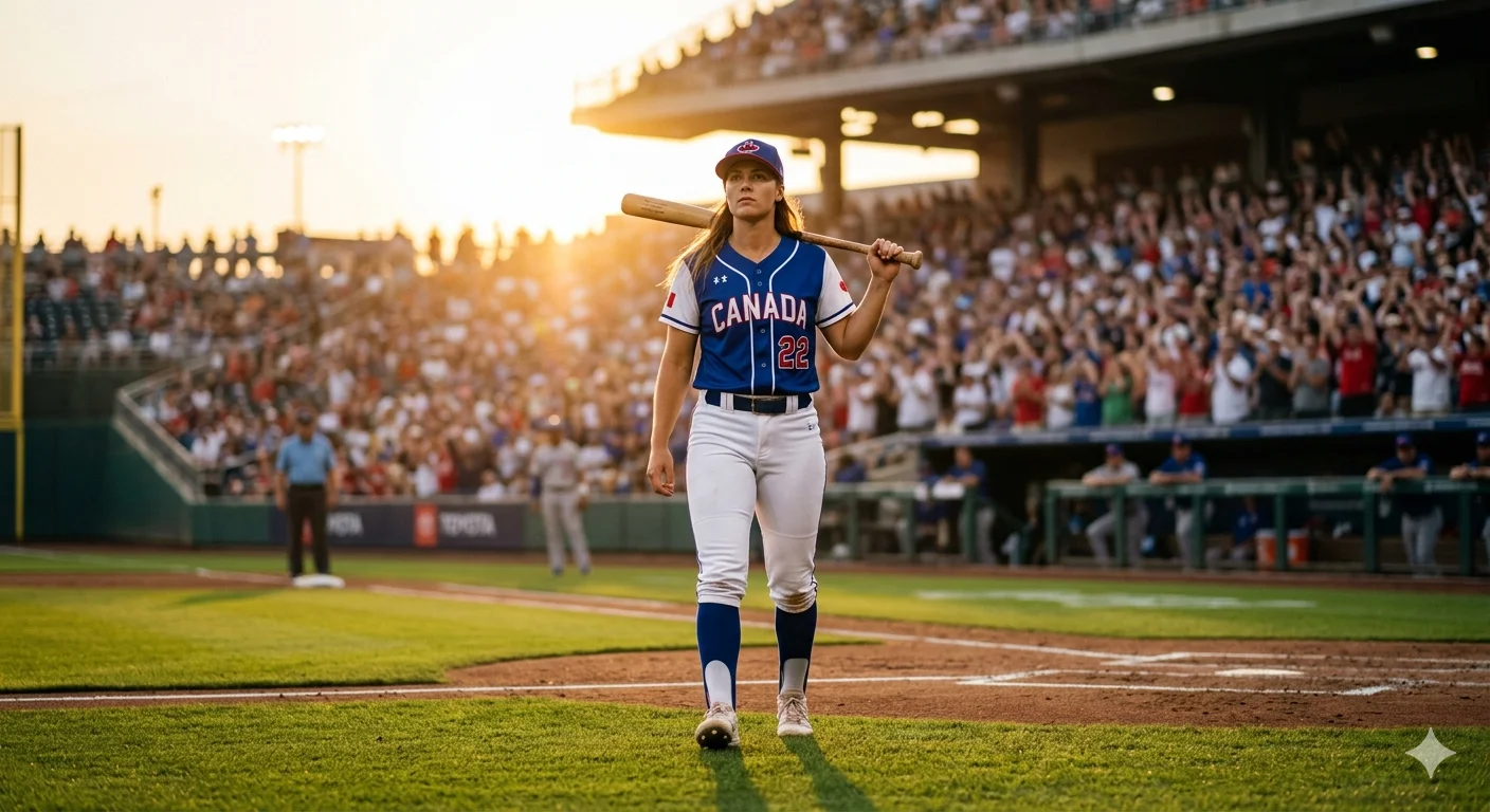 Marika Lyszczyk standing on a baseball field inspiring women athletes by breaking barriers in professional baseball.