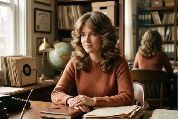 Portrait of Maureen Ellen Fulton with a vintage hairstyle, symbolizing her presence in public records and online searches