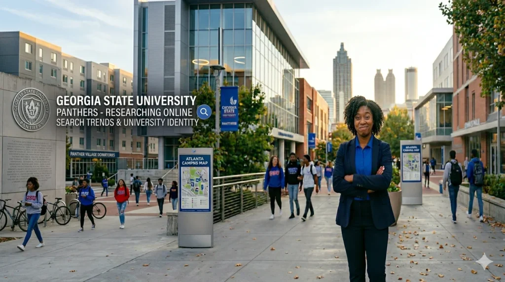 Professional campus scene representing Shawn Jackson GSU in a modern educational environment.