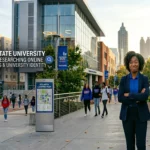 Professional campus scene representing Shawn Jackson GSU in a modern educational environment.