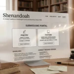 henandoahliterary.org Review showing Shenandoah Literary Journal homepage as writers explore submissions and published works