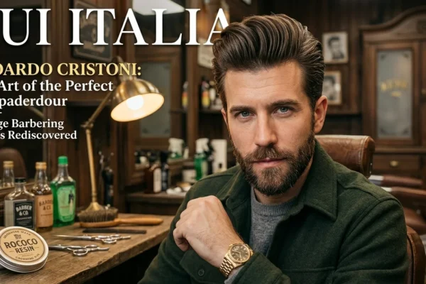 Edoardo Cristoni reviewing classic retro hair techniques and styling methods inspired by timeless grooming trends